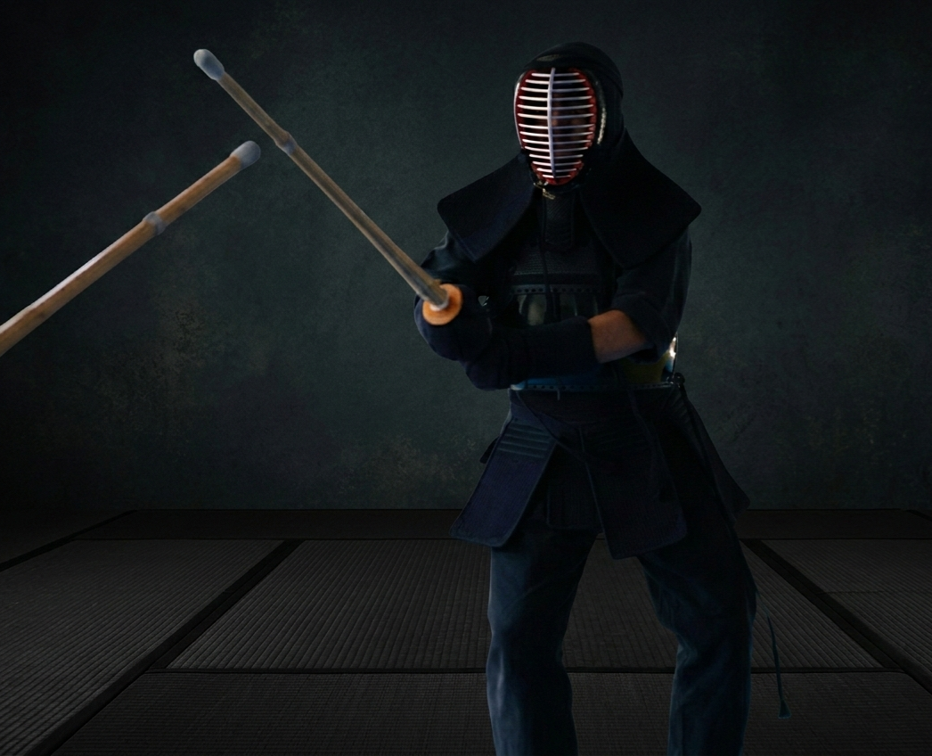 Práctica de Gekiken — combate libre con protección en Bujinkan